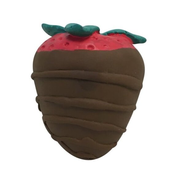 FOUFIT Chocolate Covered Strawberry Dog Squeak Toy (BRAND NEW W/TAGS!) - Picture 1 of 2